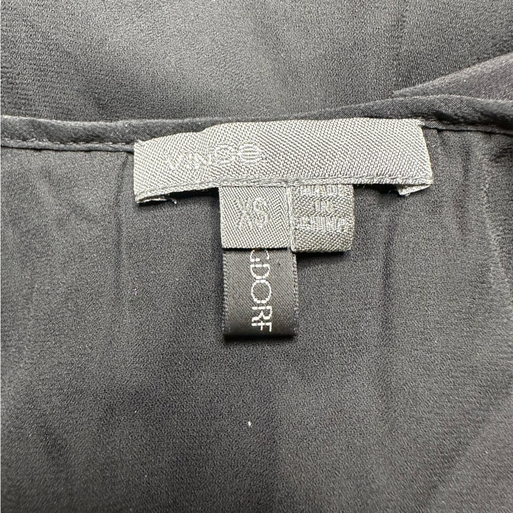 Vince Black Silk Sleeveless Mini Shift Dress Lined XS Bergdorf Goodman - Picture 2 of 10